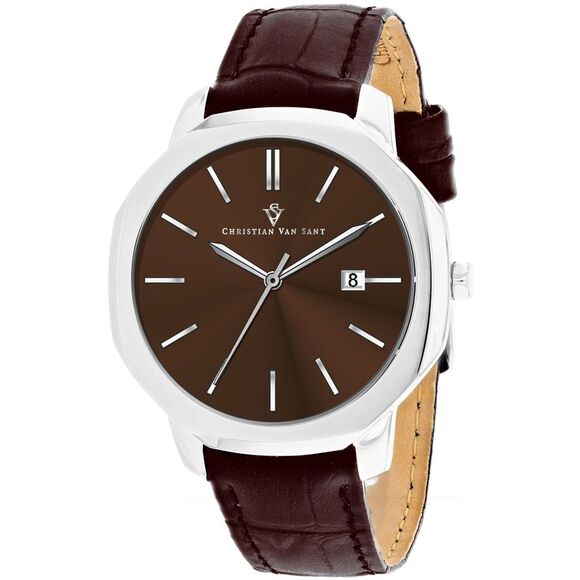 Christian Van Sant Men's Octavius Slim Brown Dial Watch CV0536